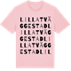 Pink Cotton t-shirt med Lilla Tväggestad ordlek t-shirt