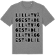 Mid Heather Gray t-shirt med Lilla Tväggestad ordlek t-shirt