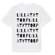 White t-shirt med Lilla Tyttorp ordlek t-shirt