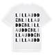 White t-shirt med Lilla Udden ordlek t-shirt