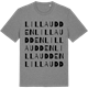 Mid Heather Gray t-shirt med Lilla Udden ordlek t-shirt