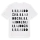 White t-shirt med Lilla Udden ordlek t-shirt