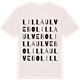 Vintage White t-shirt med Lilla Ulvebo ordlek t-shirt