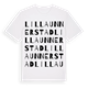 White t-shirt med Lilla Unnerstad ordlek t-shirt