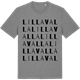 Mid Heather Gray t-shirt med Lilla Valla ordlek t-shirt