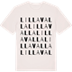 Vintage White t-shirt med Lilla Valla ordlek t-shirt