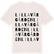 Vintage White t-shirt med Lilla Värgården ordlek t-shirt