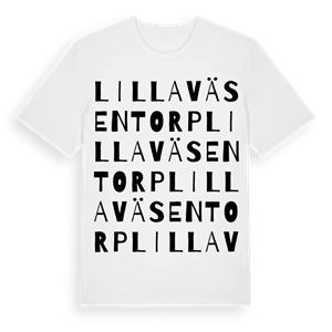 Lilla Väsentorp ordlek t-shirt – ekologisk bomull t-shirt från Pinshirt
