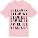 Pink Cotton t-shirt med Lilla Vik ordlek t-shirt