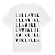 White t-shirt med Lilla Vik ordlek t-shirt