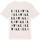 Vintage White t-shirt med Lilla Vik ordlek t-shirt
