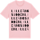 Pink Cotton t-shirt med Lilleängsudden ordlek t-shirt