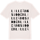 Vintage White t-shirt med Lilleängsudden ordlek t-shirt