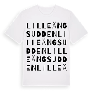 Lilleängsudden ordlek t-shirt – ekologisk bomull t-shirt från Pinshirt