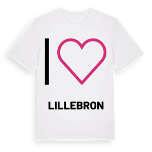 Jag älskar Lillebron t-shirt stort tryck – ekologisk bomull t-shirt från PinShirt