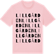 Pink Cotton t-shirt med Lillgården ordlek t-shirt