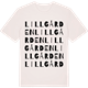 Vintage White t-shirt med Lillgården ordlek t-shirt