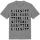 Mid Heather Gray t-shirt med Lillsätter ordlek t-shirt