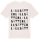 Vintage White t-shirt med Lillsätter ordlek t-shirt