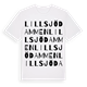 White t-shirt med Lillsjödammen ordlek t-shirt