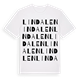 White t-shirt med Lindalen ordlek t-shirt