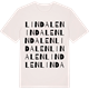 Vintage White t-shirt med Lindalen ordlek t-shirt