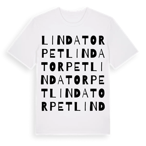 Lindatorpet ordlek t-shirt – ekologisk bomull t-shirt från Pinshirt