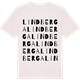 Vintage White t-shirt med Lindberga ordlek t-shirt