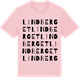 Pink Cotton t-shirt med Lindberget ordlek t-shirt