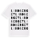 White t-shirt med Lindberget ordlek t-shirt