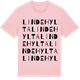 Pink Cotton t-shirt med Lindehylta ordlek t-shirt