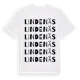 White t-shirt med Lindenäs ordlek t-shirt