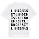 White t-shirt med Lindenäset ordlek t-shirt