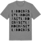 Mid Heather Gray t-shirt med Lindenäset ordlek t-shirt