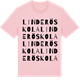 Pink Cotton t-shirt med Linderö skola ordlek t-shirt
