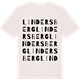 Vintage White t-shirt med Lindersberg ordlek t-shirt