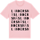 Pink Cotton t-shirt med Lindersnäs ordlek t-shirt