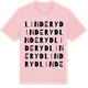 Pink Cotton t-shirt med Linderyd ordlek t-shirt