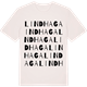 Vintage White t-shirt med Lindhaga ordlek t-shirt