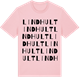 Pink Cotton t-shirt med Lindhult ordlek t-shirt
