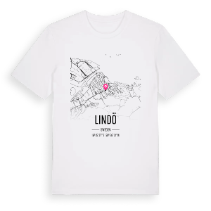Lindö karta t-shirt – ekologisk bomull t-shirt från Pinshirt
