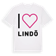 White t-shirt med Jag älskar Lindö t-shirt stort tryck