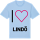 Blue Soul t-shirt med Jag älskar Lindö t-shirt stort tryck
