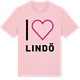 Pink Cotton t-shirt med Jag älskar Lindö t-shirt stort tryck
