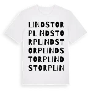 Lindstorp ordlek t-shirt – ekologisk bomull t-shirt från Pinshirt