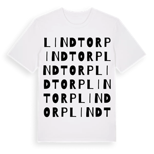 Lindtorp ordlek t-shirt – ekologisk bomull t-shirt från Pinshirt