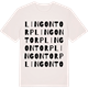 Vintage White t-shirt med Lingontorp ordlek t-shirt