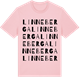Pink Cotton t-shirt med Linneberga ordlek t-shirt