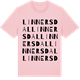 Pink Cotton t-shirt med Linnersdal ordlek t-shirt