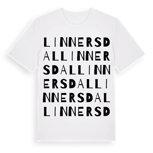 Linnersdal ordlek t-shirt – ekologisk bomull t-shirt från PinShirt